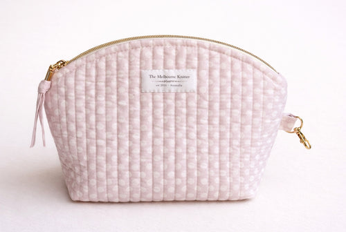 Curved Notion Pouch - Lavender Polkadot - Large