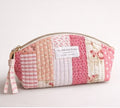 Curved Notion Pouch - Pink Patchwork - Small