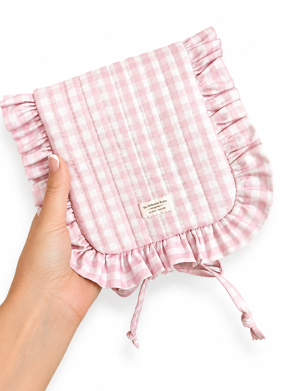 Needle Roll - Ruffled Pink Gingham