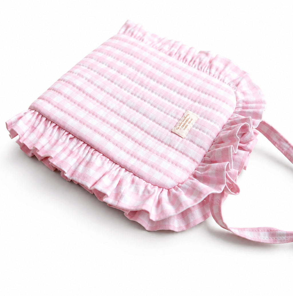 Needle Roll - Ruffled Pink Gingham