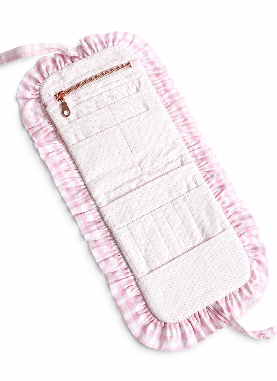 Needle Roll - Ruffled Pink Gingham
