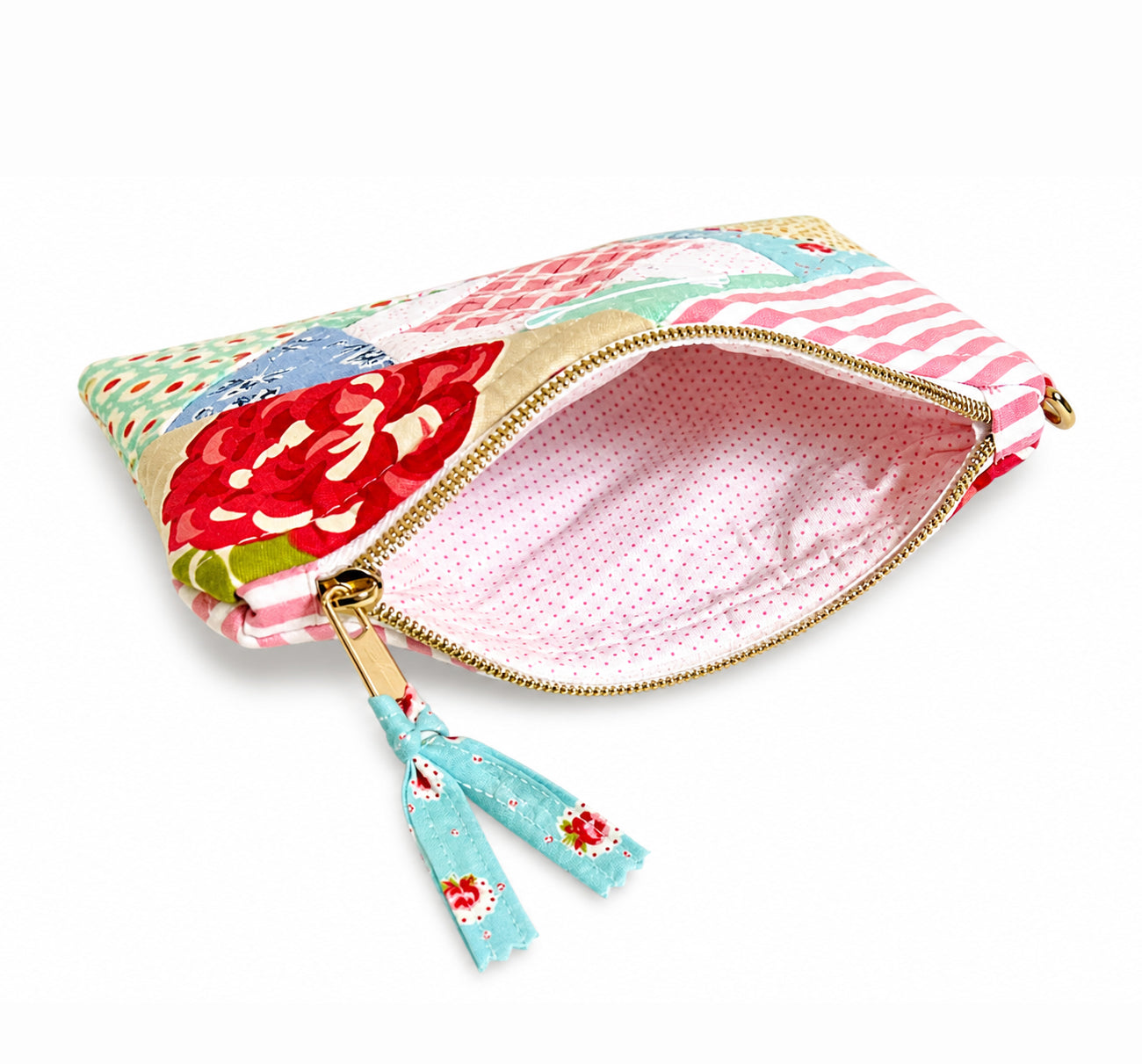 Notions Pouch -  Diamond Patchwork Pastel - Large #1