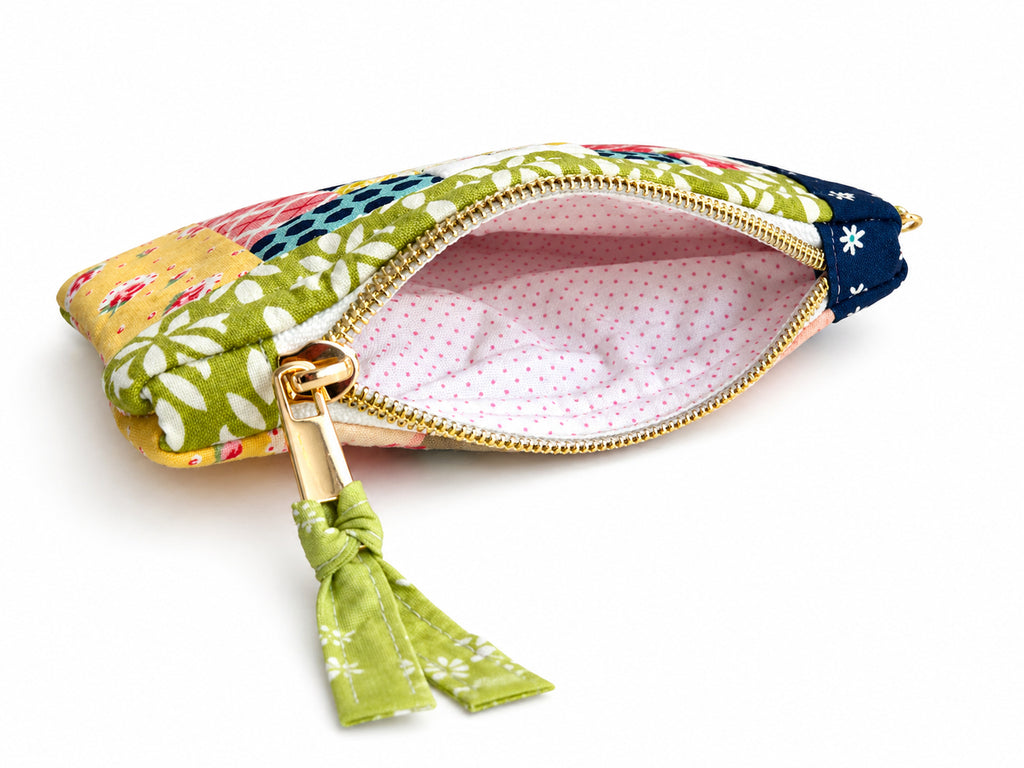 Notions Pouch -  Log Cabin Patchwork