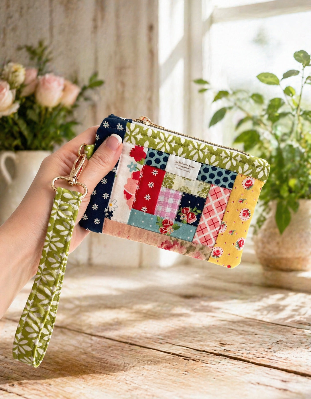Notions Pouch -  Log Cabin Patchwork