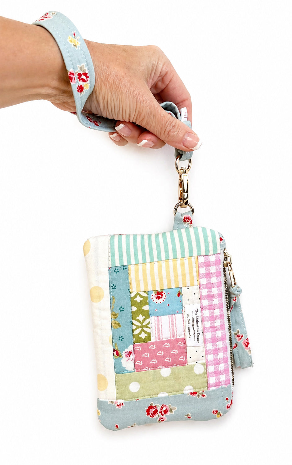 Notions Pouch -  Log Cabin Patchwork Pastel #5