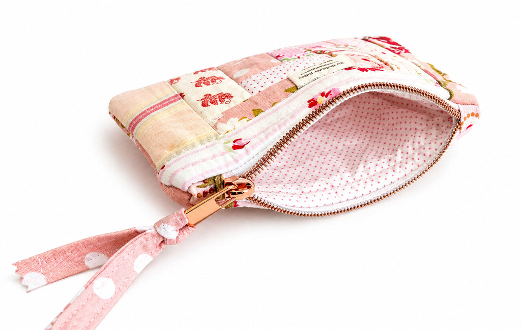 Notions Pouch -  Log Cabin Patchwork Pastel #3