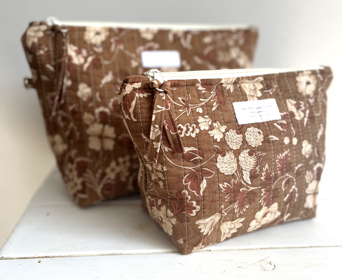 Project Pouch - Chocolate Floral - Small