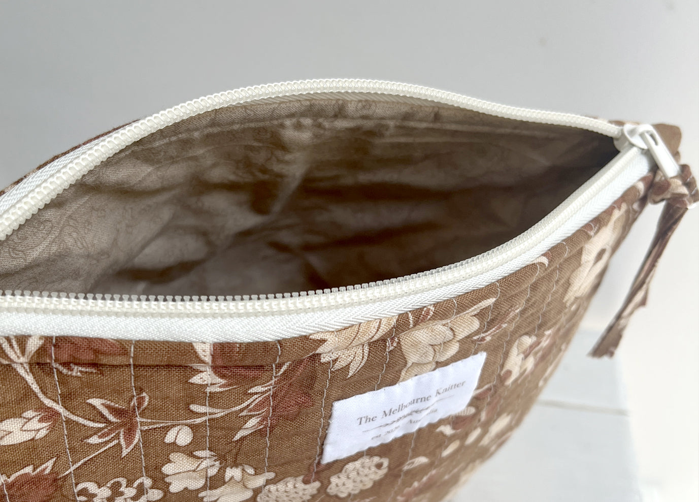Project Pouch - Chocolate Floral - Small