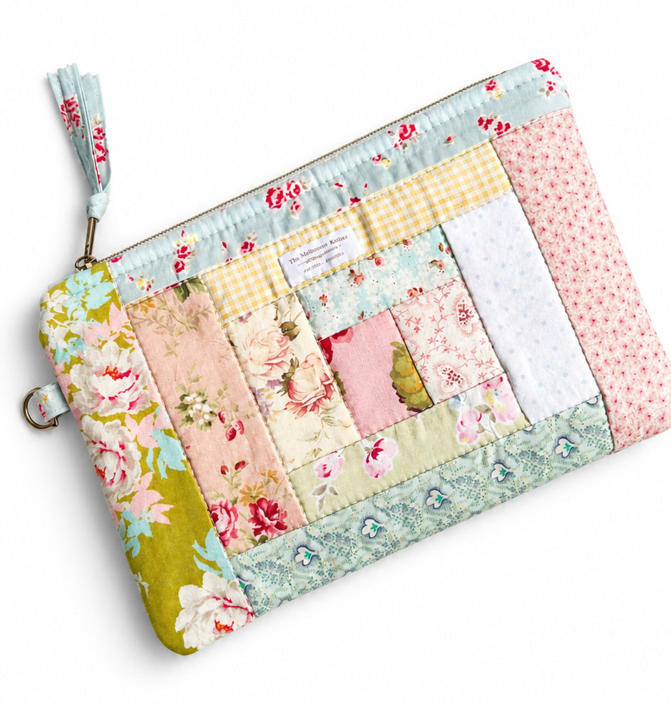 Project Pouch -  Large Log Cabin Patchwork -  #6