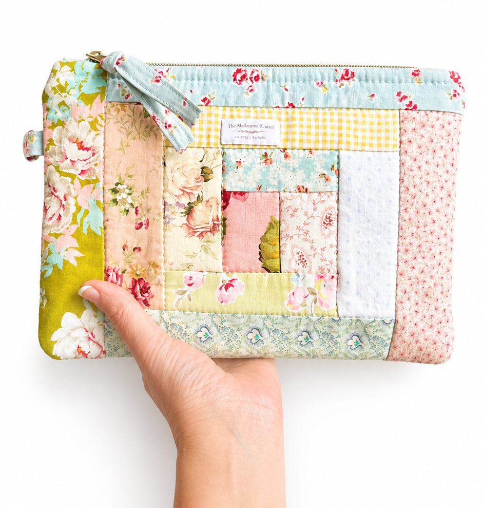 Project Pouch -  Large Log Cabin Patchwork -  #6