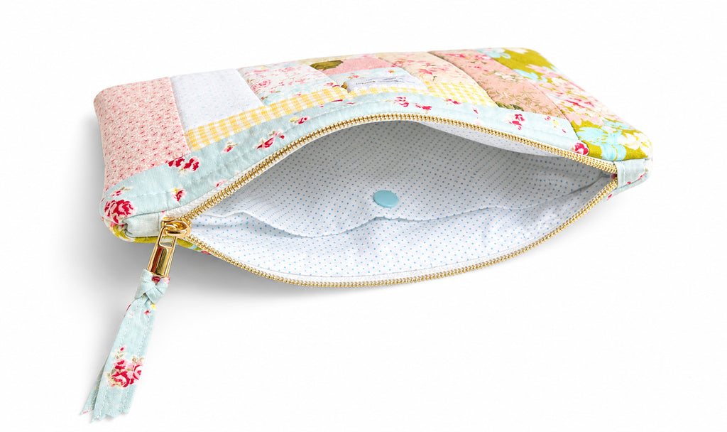 Project Pouch -  Large Log Cabin Patchwork -  #6