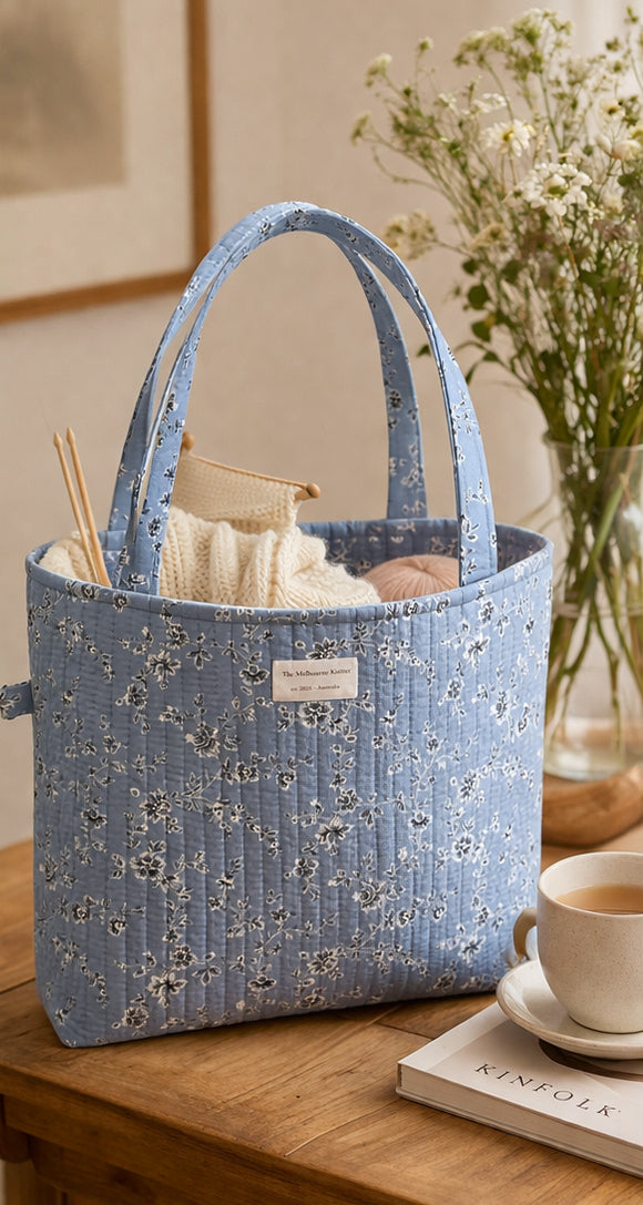 Project Tote - Blue Floral - Large