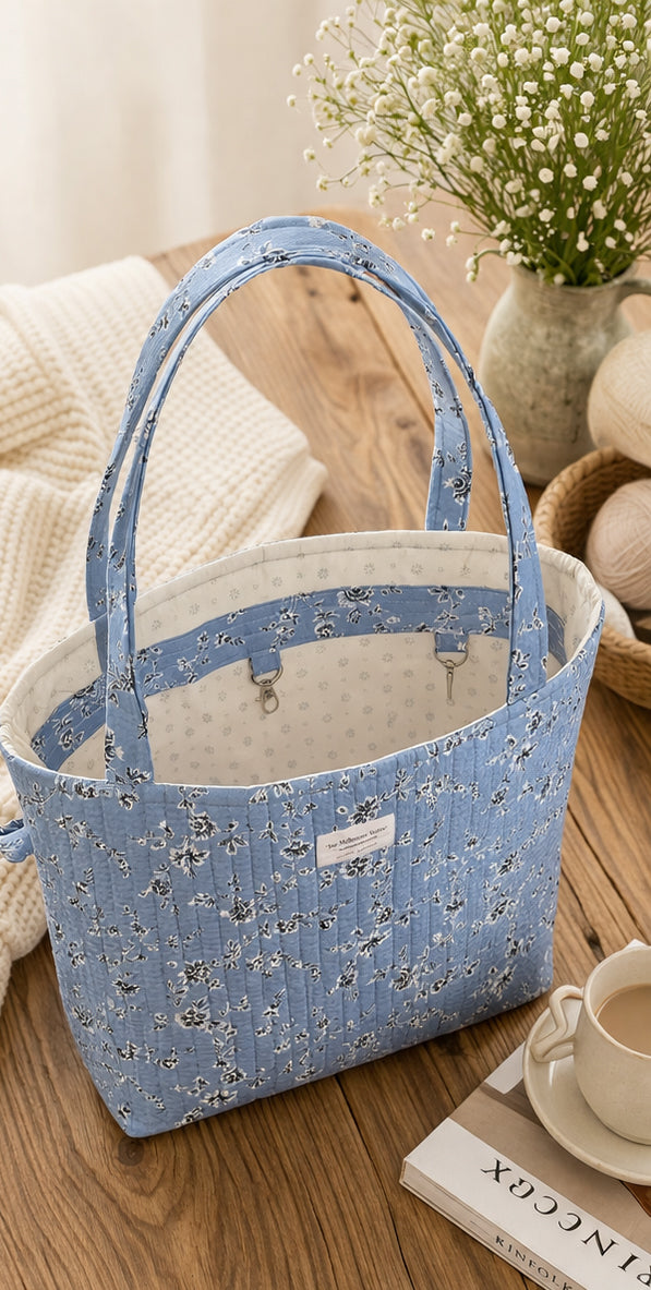 Project Tote - Blue Floral - Large