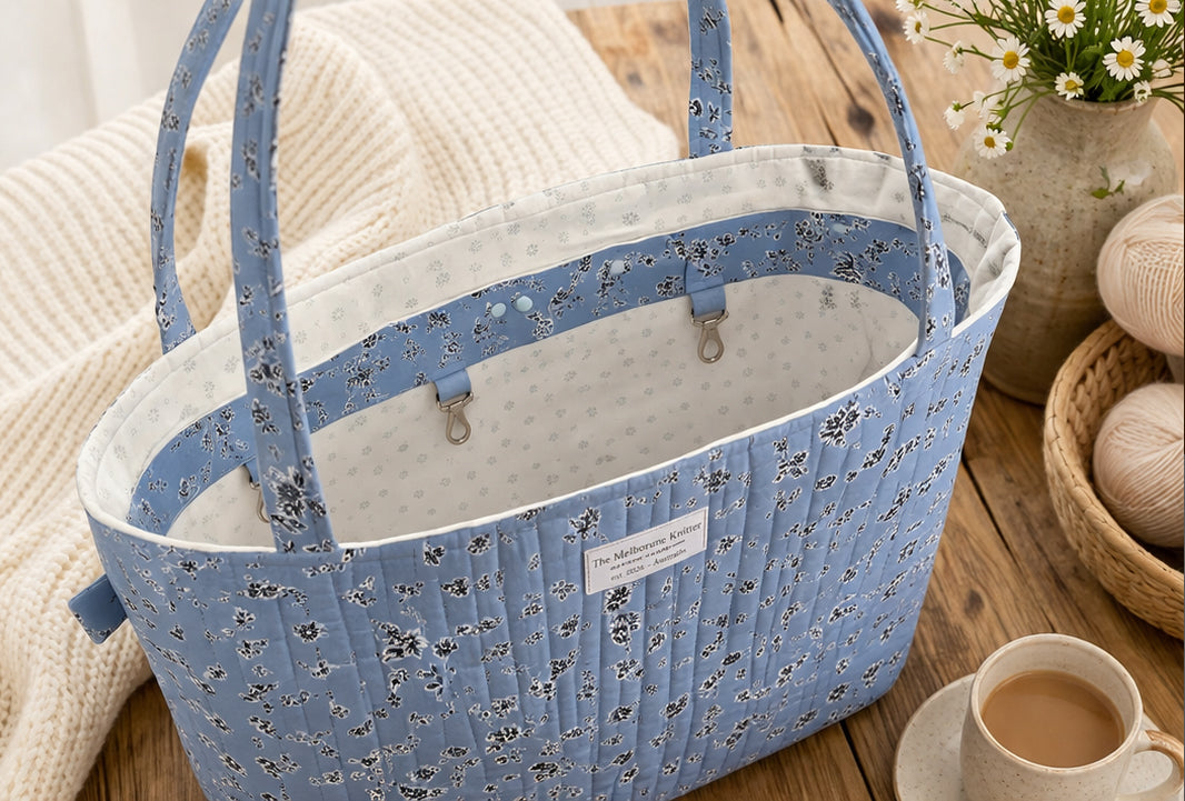 Project Tote - Blue Floral - Large