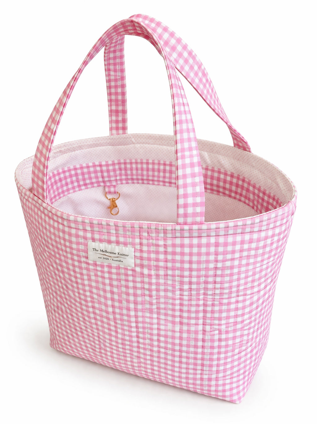 Project Tote - Pink Gingham - Large