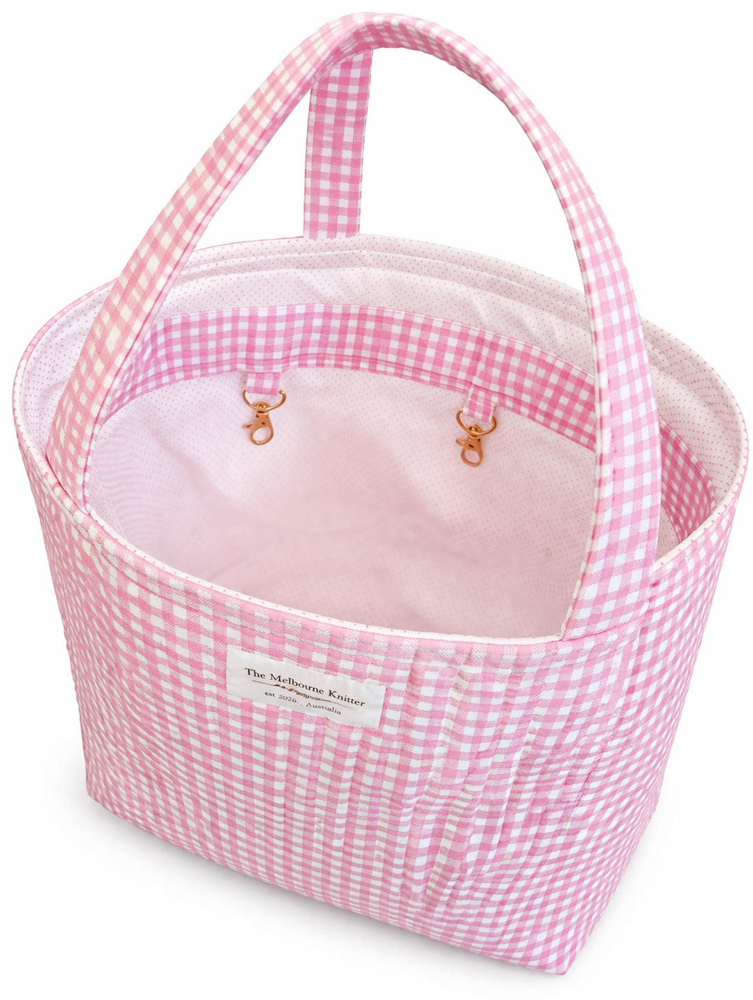 Project Tote - Pink Gingham - Large