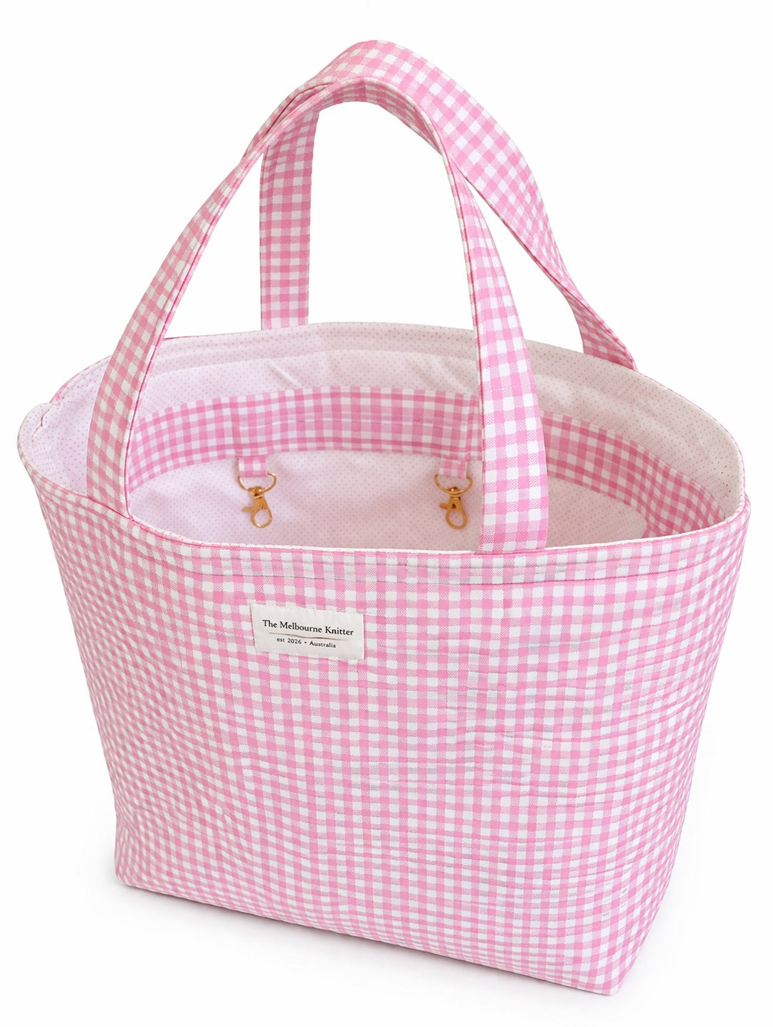 Project Tote - Pink Gingham - Large