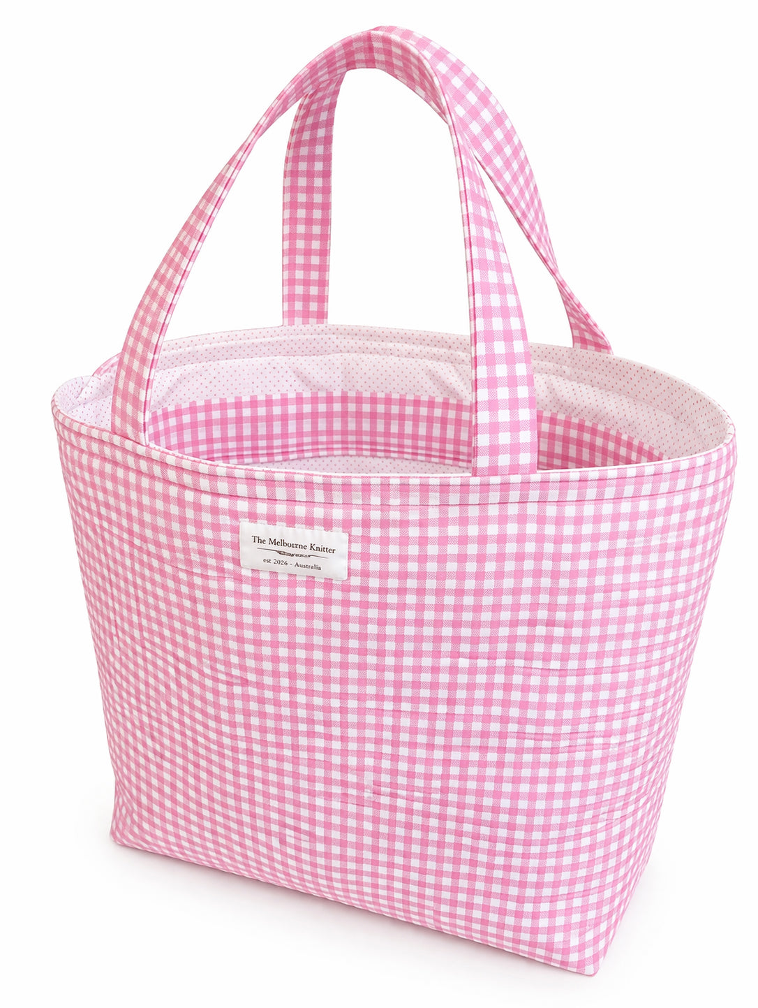 Project Tote - Pink Gingham - Large