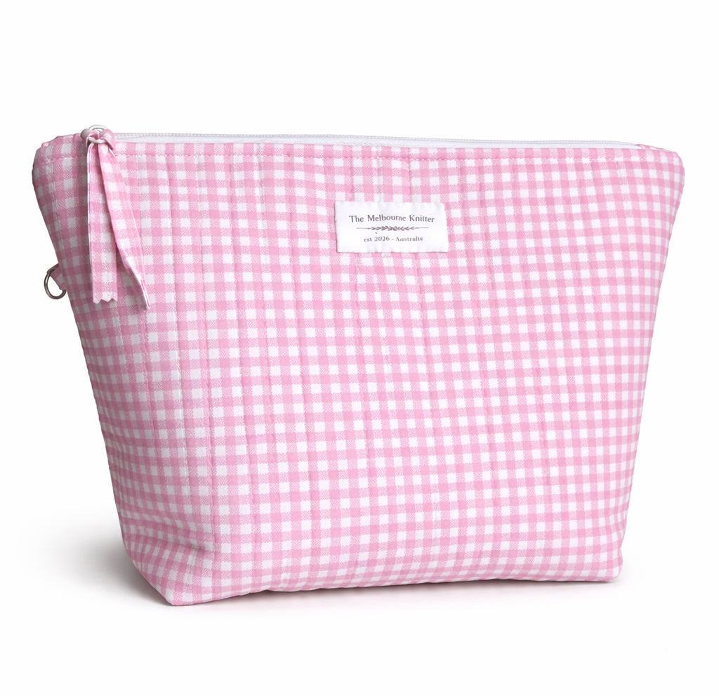 Project Pouch - Pink Gingham - Large