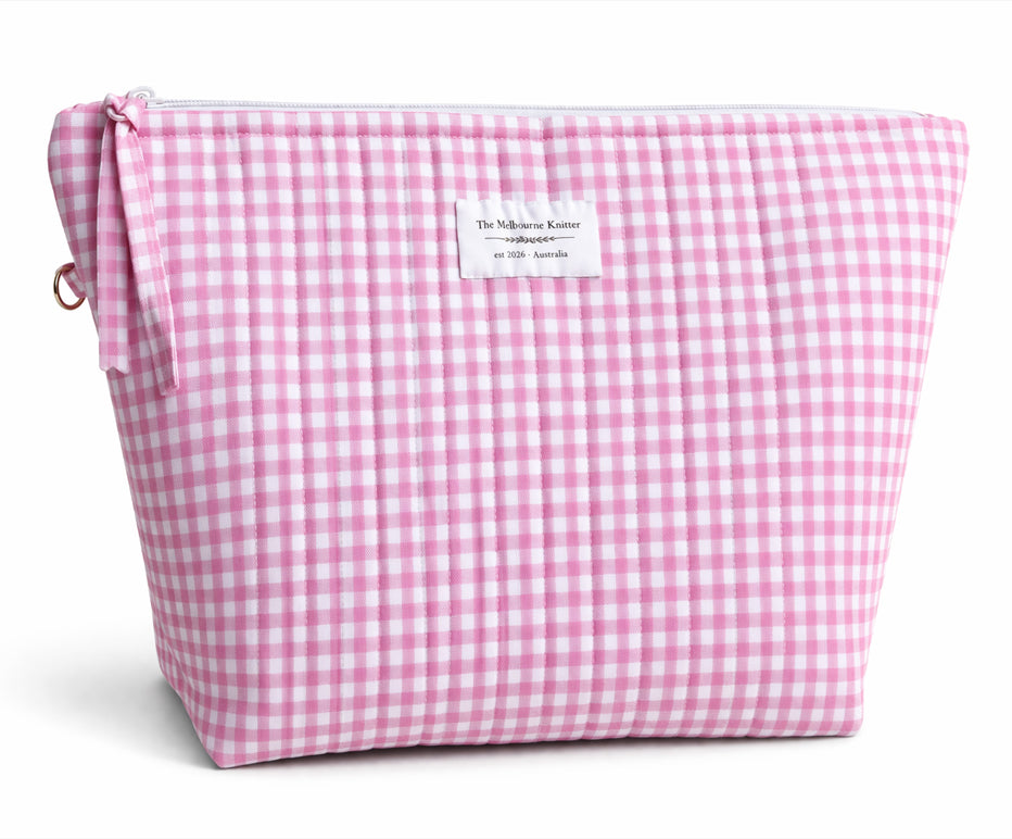 Project Pouch - Pink Gingham - Large