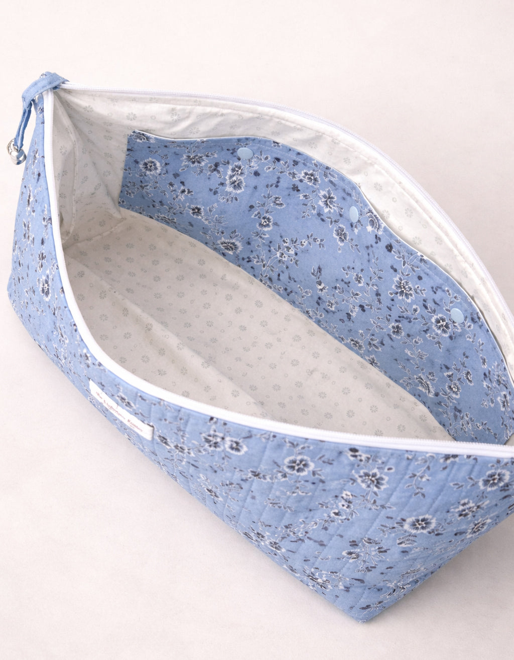 Rectangular Project Bag -  Blue Floral - Large