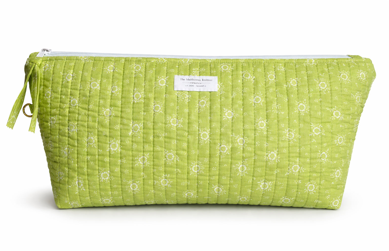 Rectangular Project Bag - Lime Floral - Medium