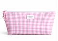 Rectangular Project Bag - Pink Gingham - Small