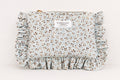 Ruffled Notion Pouch - Ditsy Blue - Medium