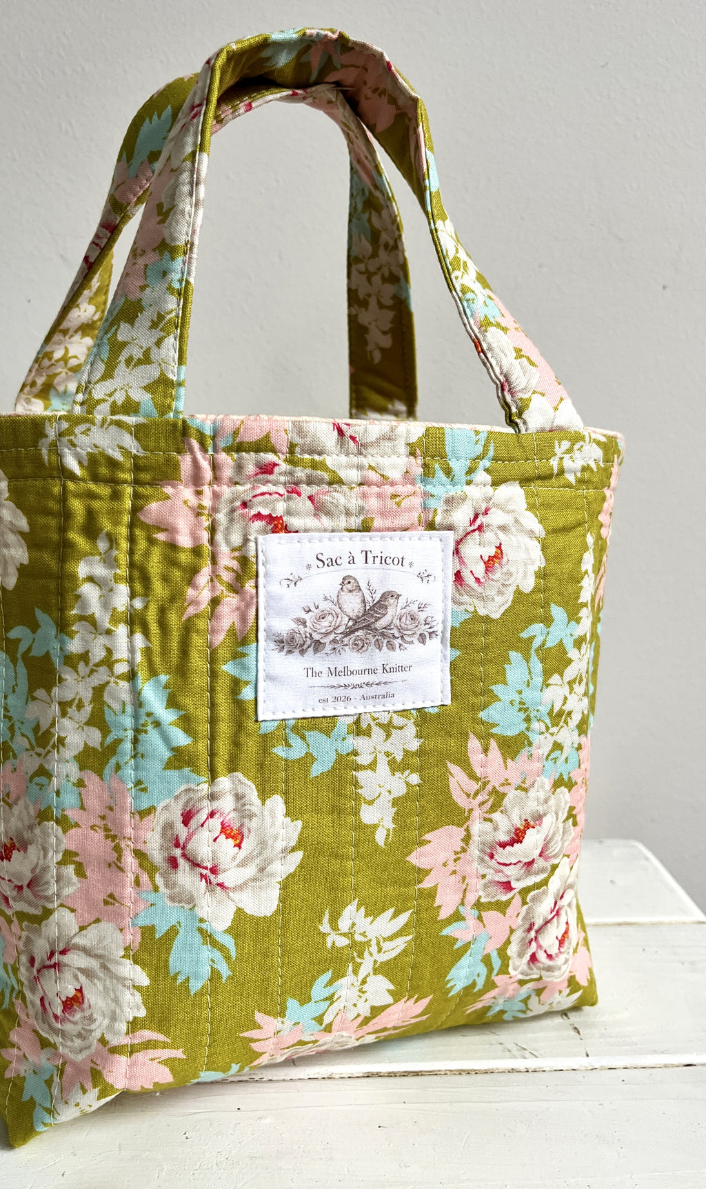 Small Project Tote - Green Floral