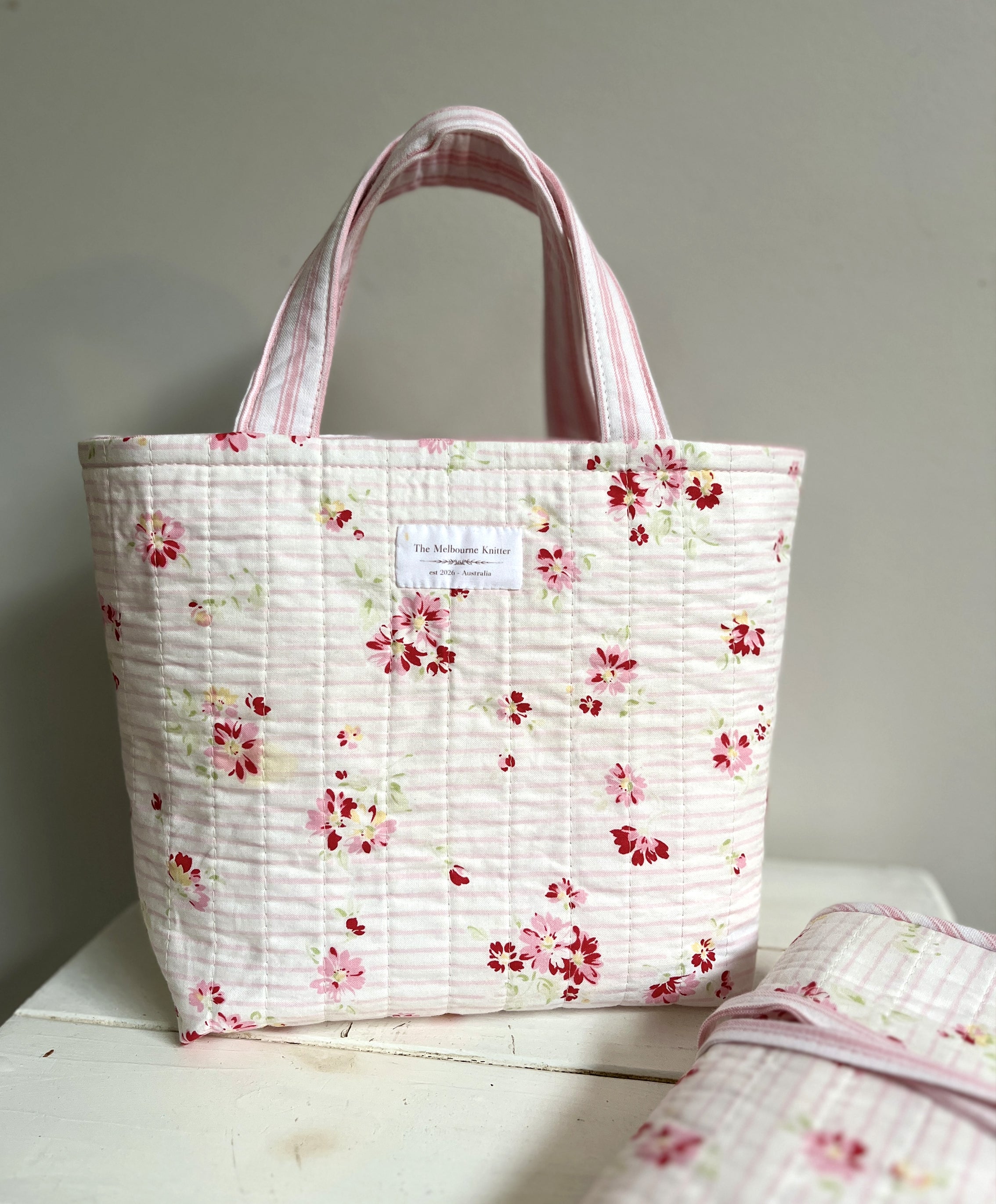 Small Project Tote - Pink Floral