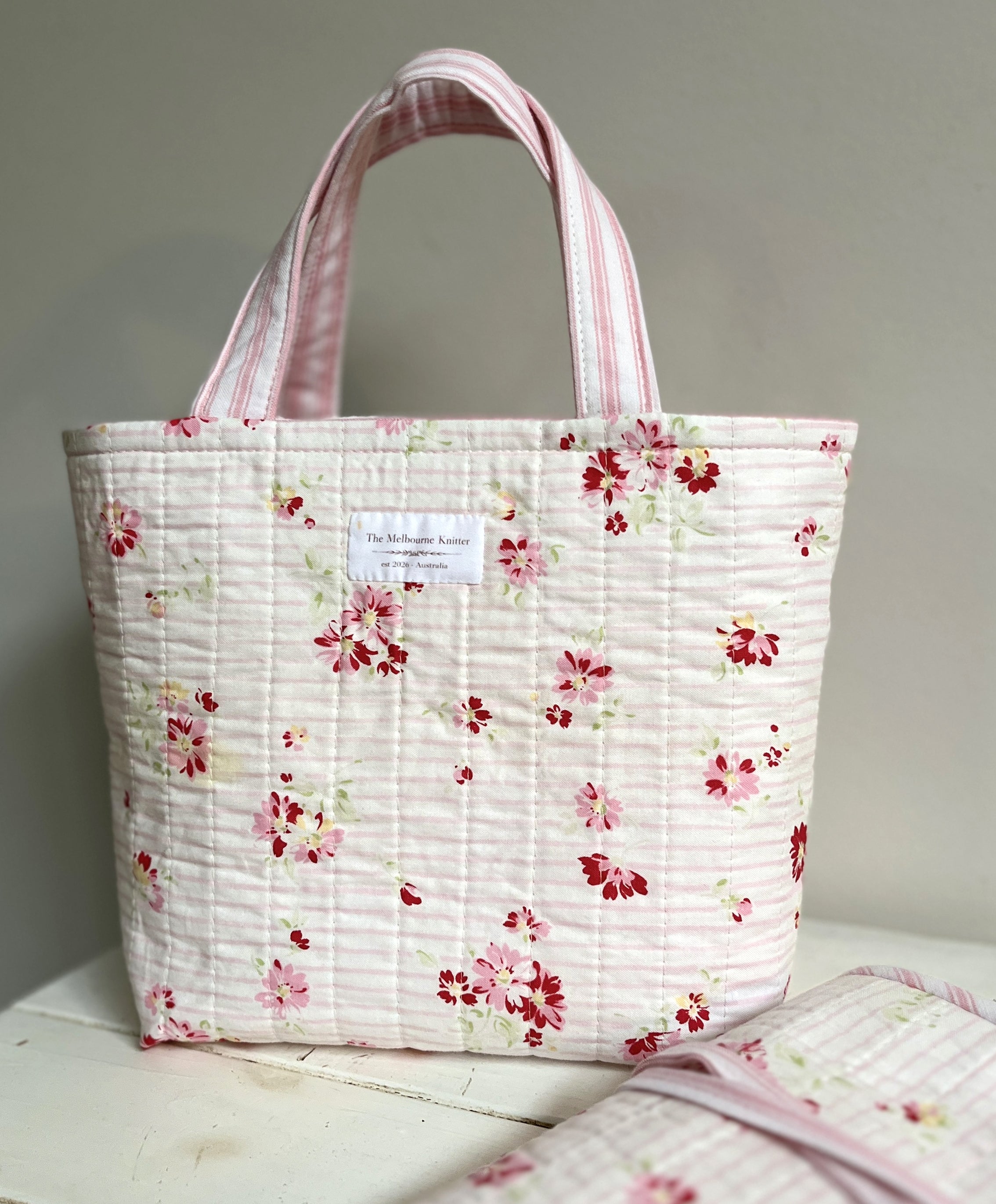 Small Project Tote - Pink Floral