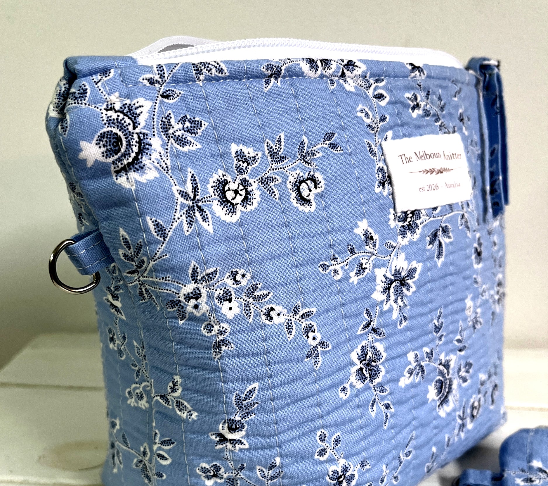 Project Pouch - Blue Floral - Small
