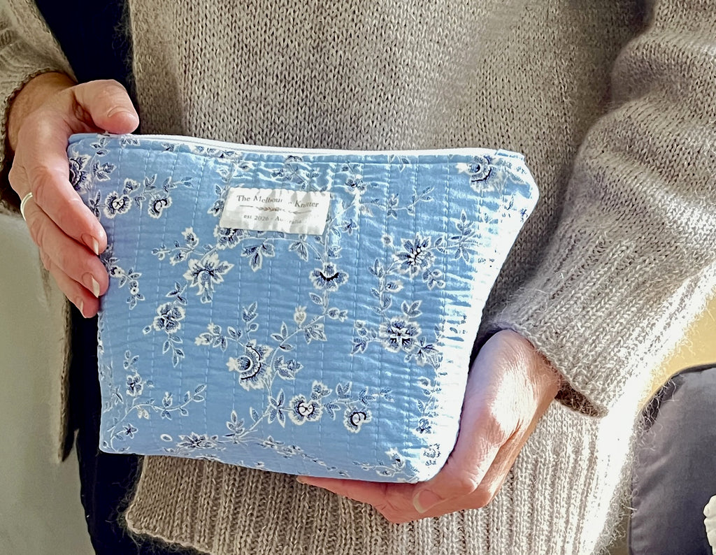 Project Pouch - Blue Floral - Small