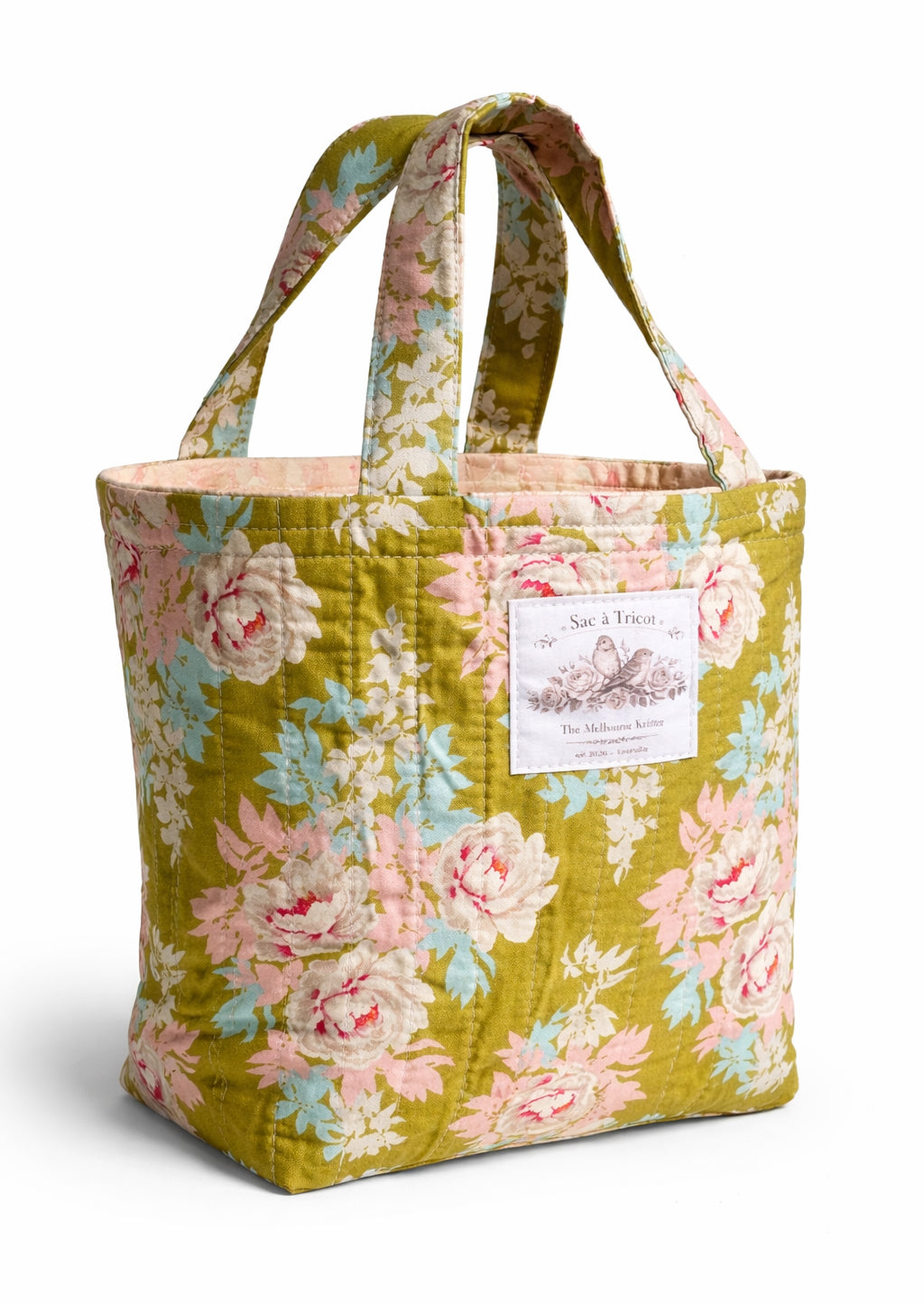 Small Project Tote - Green Floral