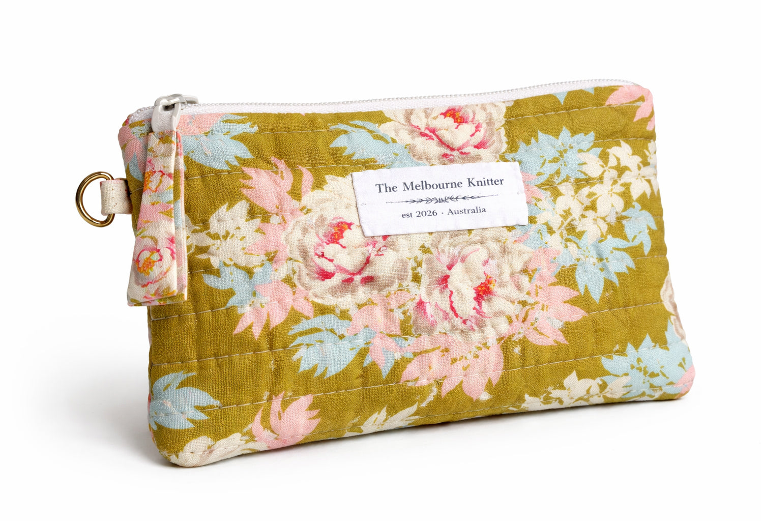 Notions Pouch - Small - Green Floral