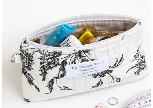 Notions Pouch - Small - Grey Floral