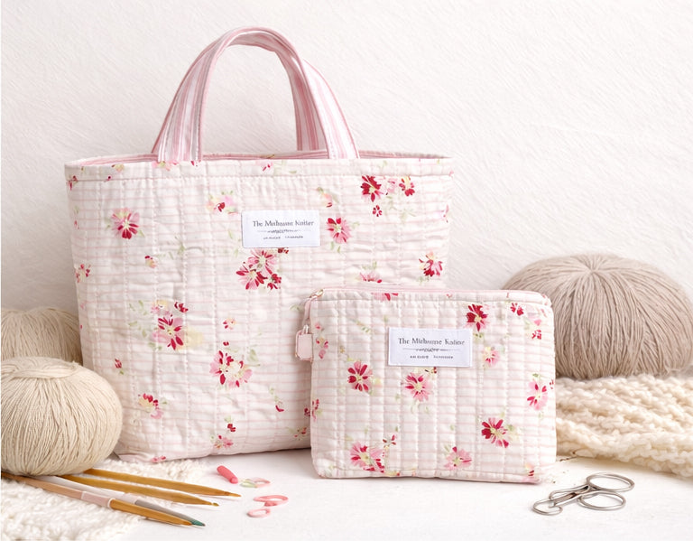 Small Project Tote - Pink Floral
