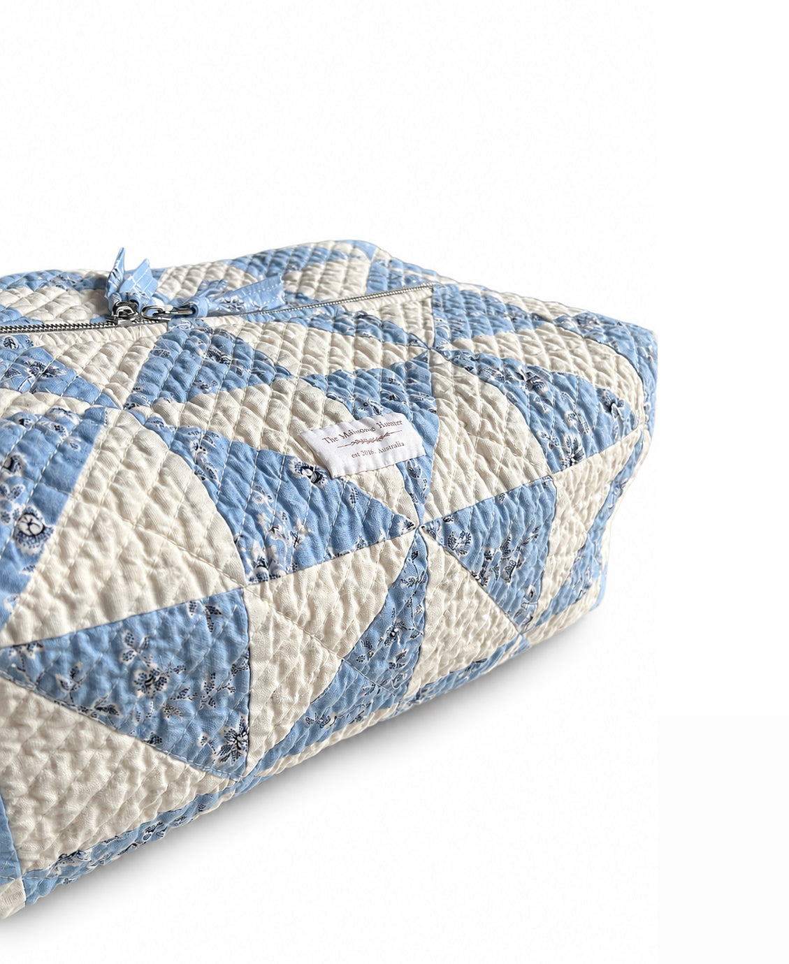 The Big Boxy -  Project Hold All Bag - Vintage Farmhouse - Blue Patchwork
