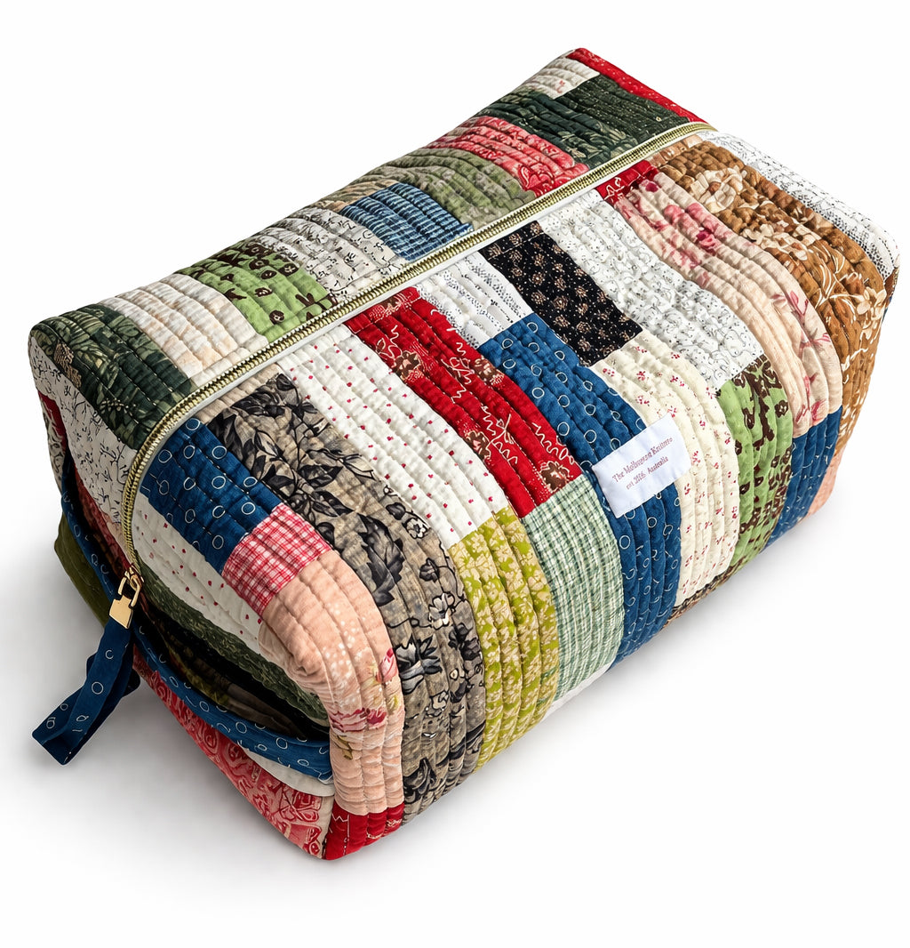 The Big Boxy -  Project Hold All Bag - Vintage Farmhouse Patchwork Multi - Large