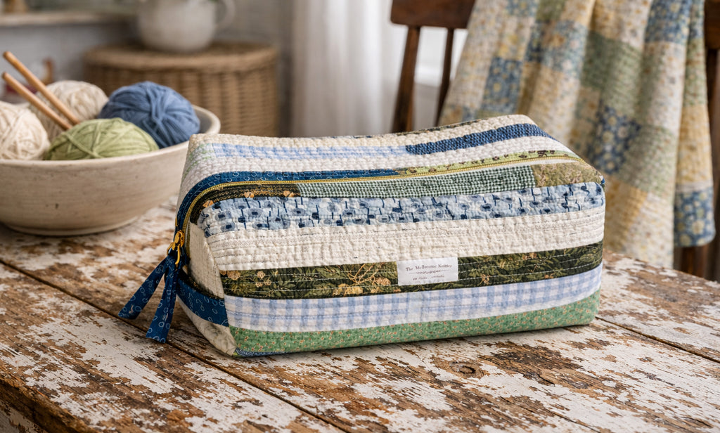 The Big Boxy -  Project Hold All Bag - Vintage Farmhouse Blue - Large