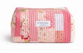 Zip Up Quilted Project Pouch - Pink Patchwork - Large