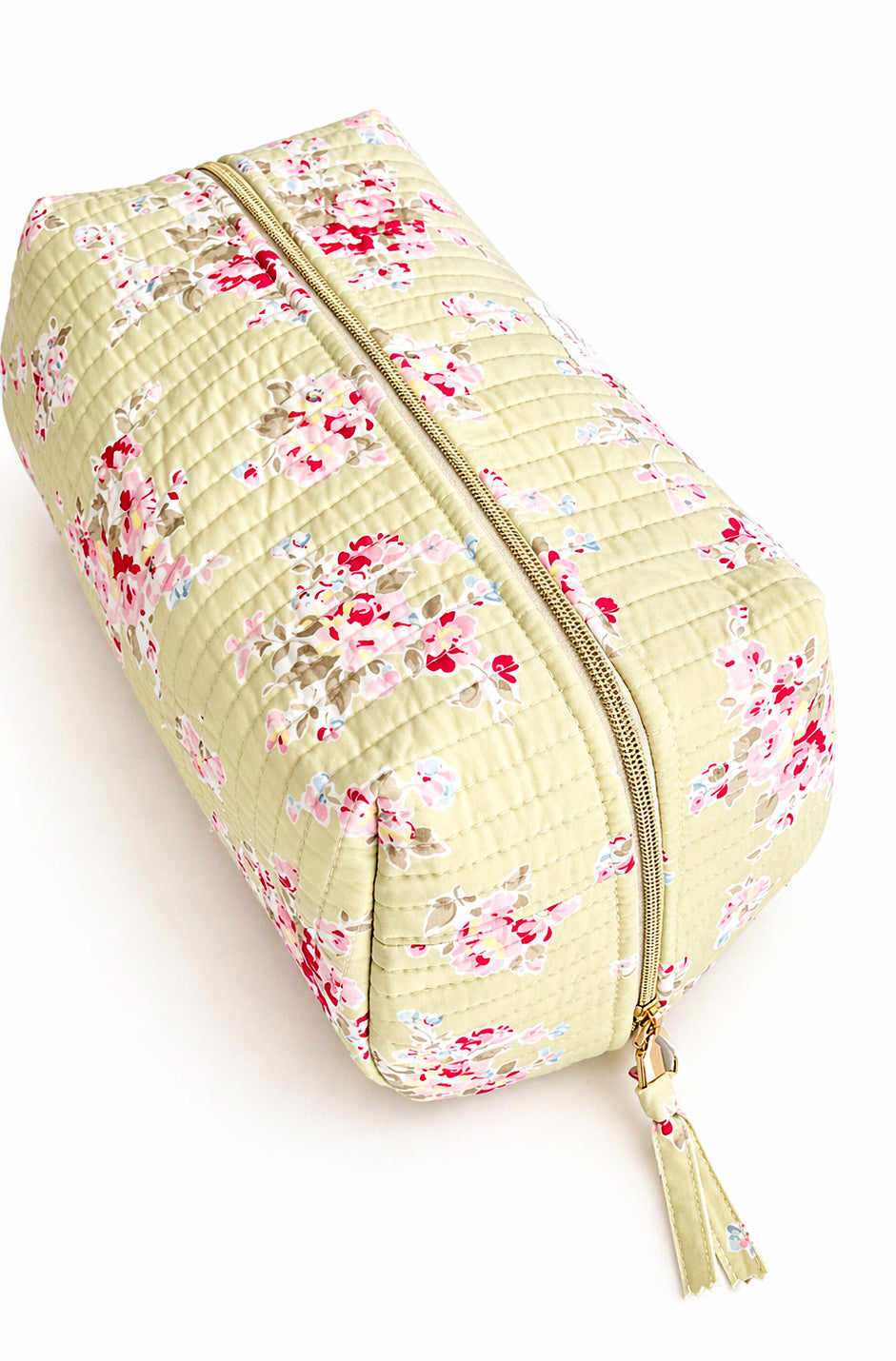 Zip Up Quilted Project Pouch - Spring Garden - Large